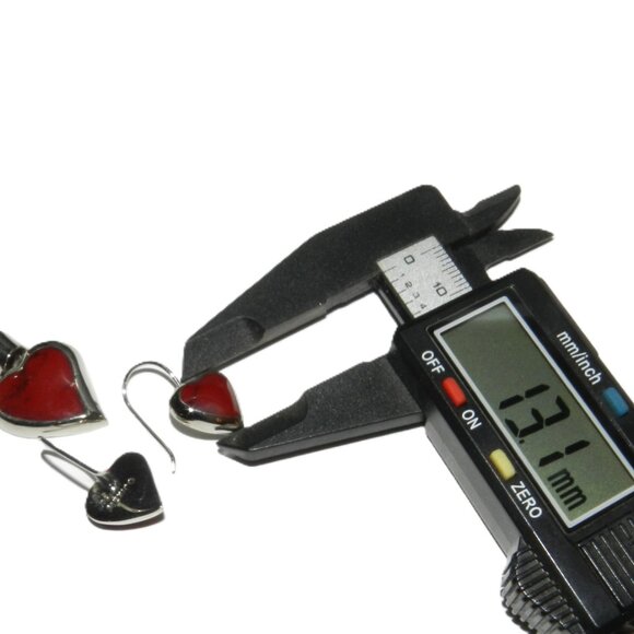 ATI Red Jasper Sterling Silver Mexico Earrings And Heart Shape Pendant Very Rare - Picture 5 of 10